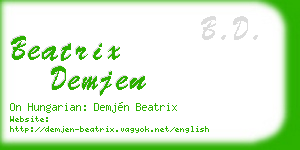 beatrix demjen business card